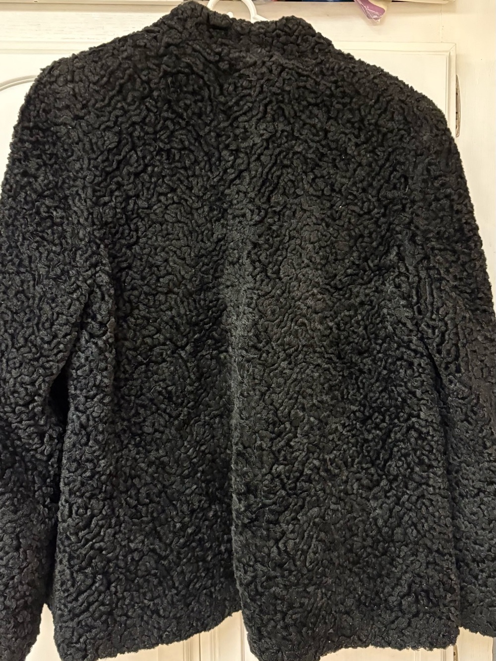 Black  vintage lambs wool Teddy Jacket - Women